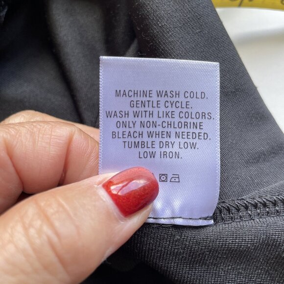 Spring & Mercer Crushed Velvet Legging Tee Tunic Sz XL Black Stretch Whimsigoth - Picture 6 of 8